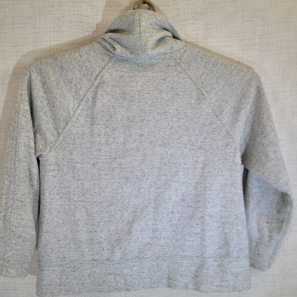 Nike Pullover Sweater Pullover Womens Medium Funnel Neck Gray Pockets Sweatshirt - Picture 6 of 11